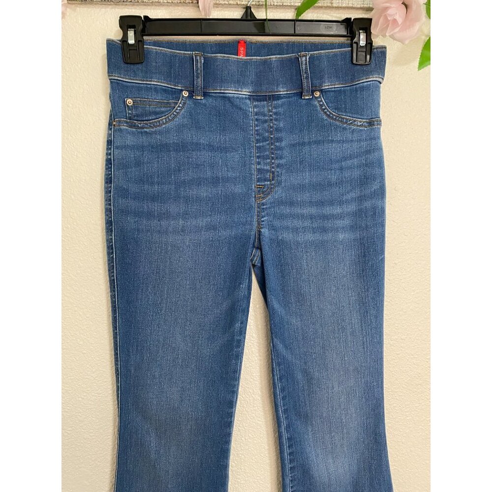 SPANX shape Women's Flare Jeans Vintage Indigo Medium Pull On Jeans - Picture 5 of 16
